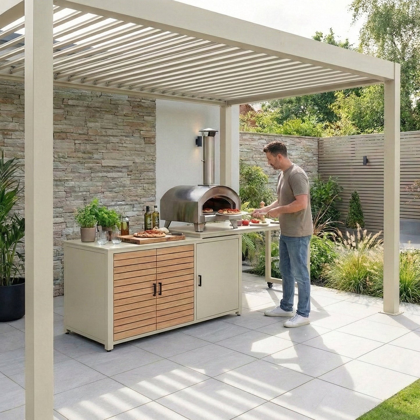 Cook Cab Outdoor Kitchen Workstation - Pebble