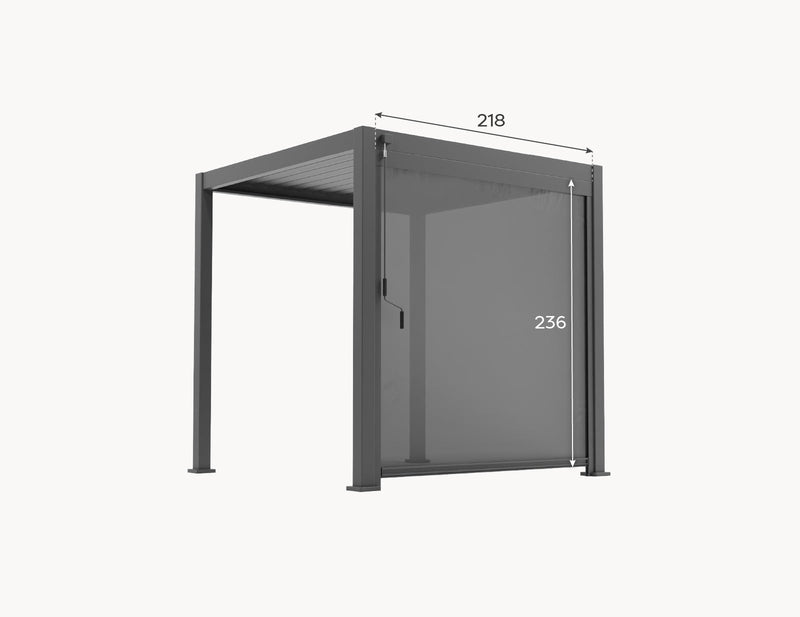 Titan Pergola Pull Down Privacy Screen | Multiple Sizes | Grey & Pebble