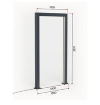 Titan Pergola Arch RGBW LED Set of 3 | 125cm & 155cm | Grey & Pebble | Power Pack Included