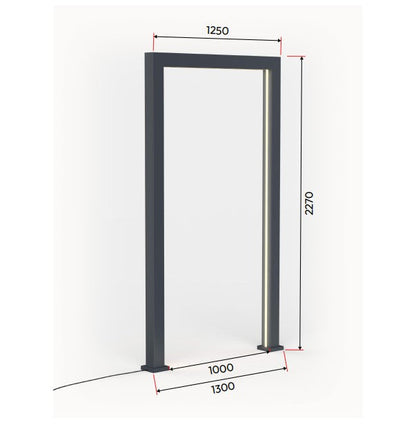 Titan Pergola Arch RGBW LED Set of 3 | 125cm & 155cm | Grey & Pebble | Power Pack Included