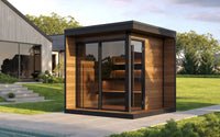 Nessy 180 Deluxe Patio Sauna 2-4 Person Thermowood with Glass Front