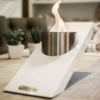 glammfire oblique single tabletop fire product exterior view — view 2