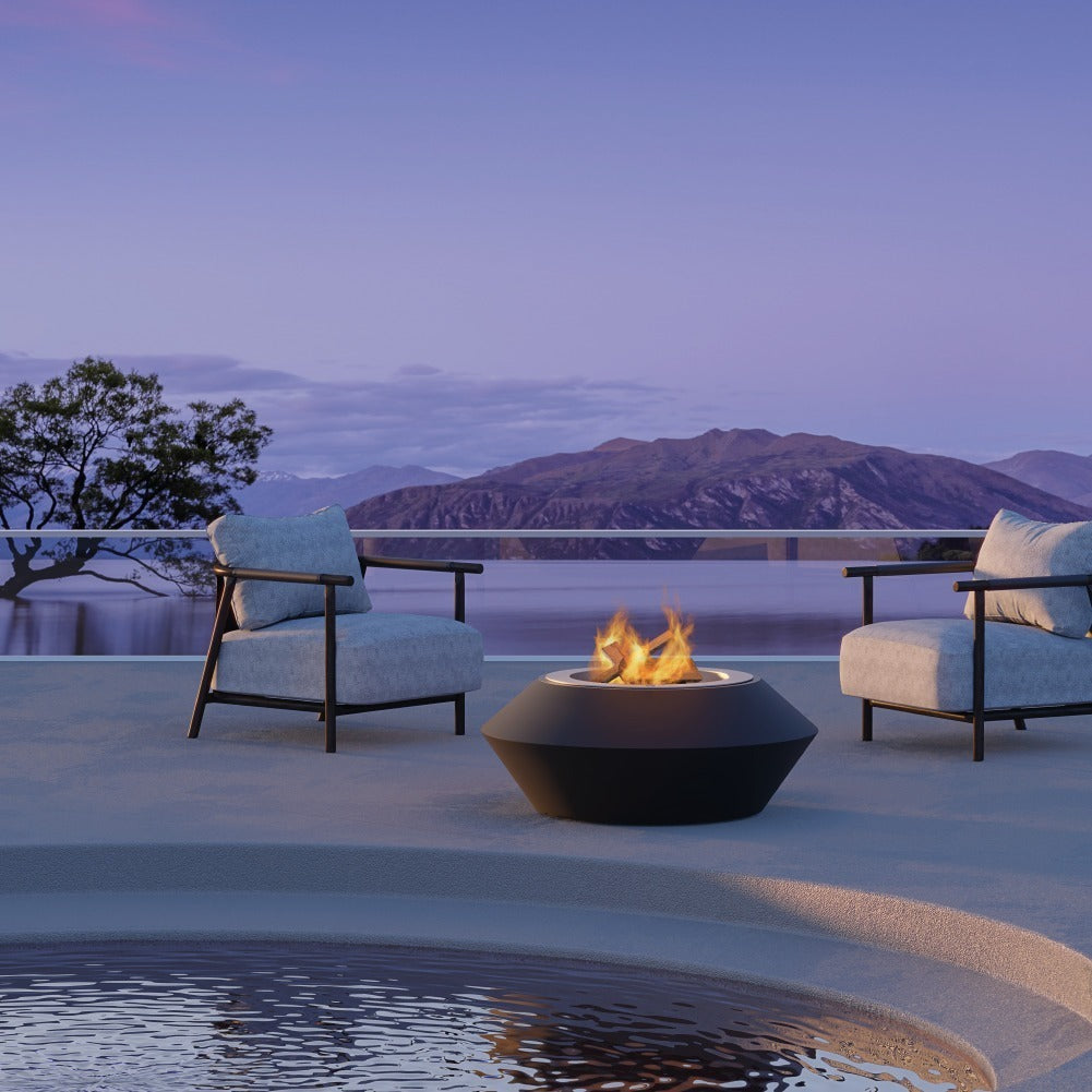 glammfire operetta fire pit product exterior view