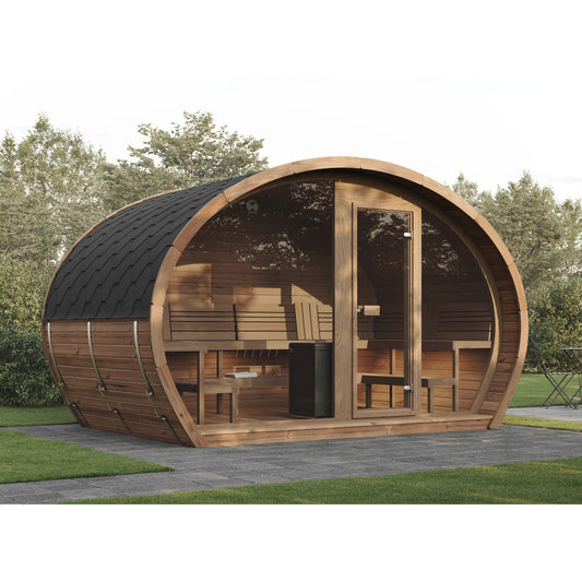 Oval Sauna Frodo 240 XL Room — front view