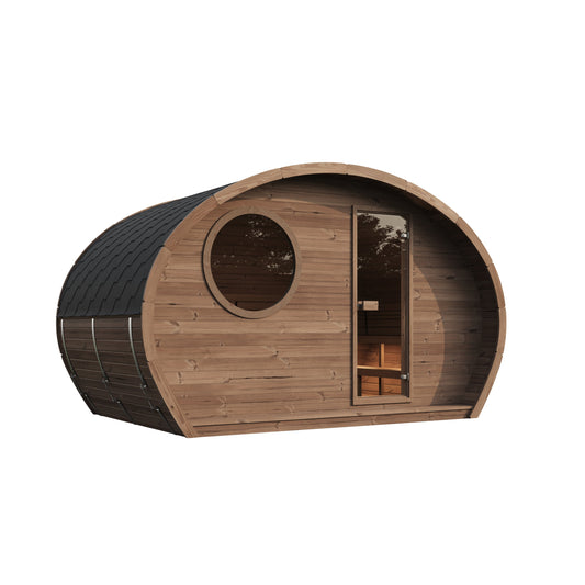 Oval Sauna Frodo 240 XL Room — angle view