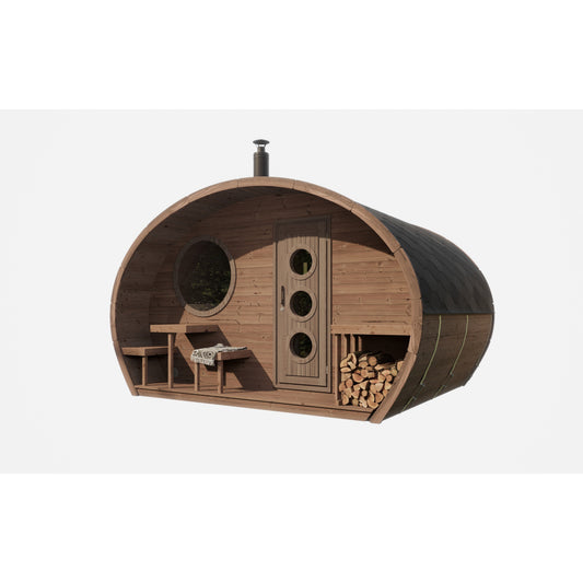 Oval Sauna Frodo 300 — angle view