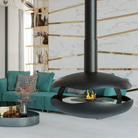 glammfire perola plus suspended fire product exterior view — view 3