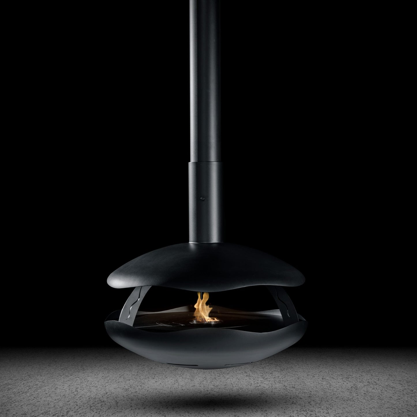 glammfire perola plus suspended fire product exterior view — view 4