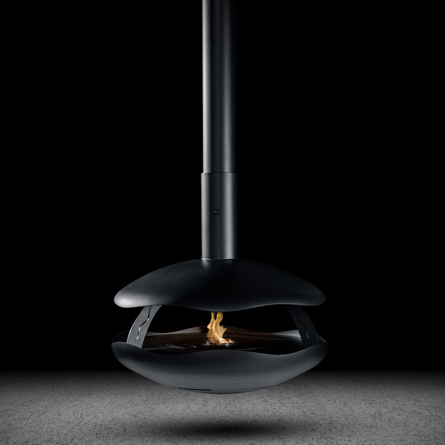 glammfire perola plus suspended fire product exterior view — view 4