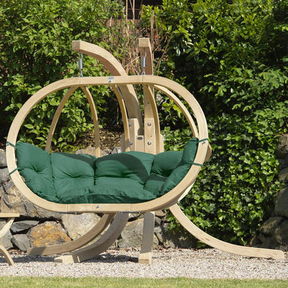 globo royal double hanging egg chair set product exterior view — view 8