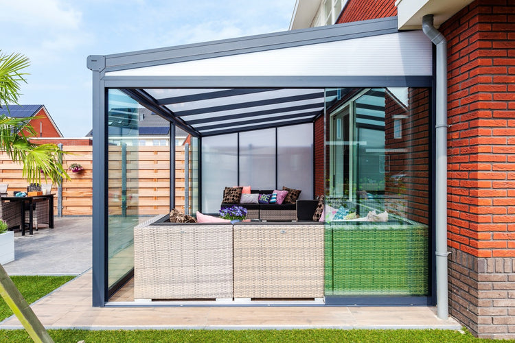 Aluminium Veranda | The Fino | Slim Profile | Aluminium Beam Covers | Clean Premium Finish