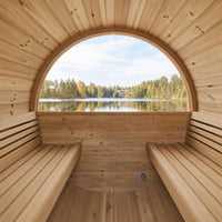 Barrel Sauna Ergo 180 — Spruce Garden Sauna with Room to Recline, 1.8m — lifestyle photo 8