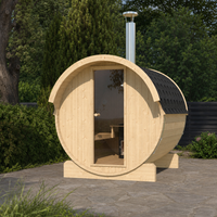 Barrel Sauna 220 — lifestyle view