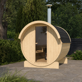 Barrel Sauna 220 — Standard Spruce Garden Sauna, 2.2m — lifestyle photo 1