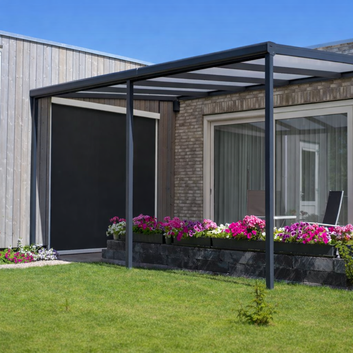 Aluminium Veranda | The Fino | Slim Profile | Aluminium Beam Covers | Clean Premium Finish