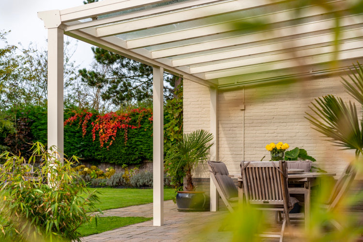 Aluminium Veranda | Deponti Pigato | Wide Span Up To 7m | Extra-Large Gutter | Glass Roof