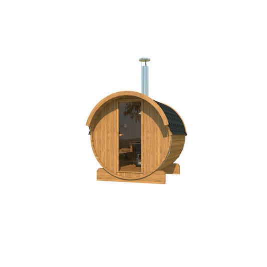 Barrel Sauna 220 — angle view