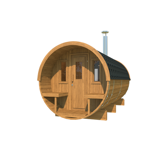Barrel Sauna 400 — angle view
