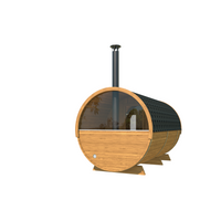 Barrel Sauna 400 Deluxe — back view