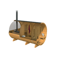 Barrel Sauna 400 Deluxe — side view