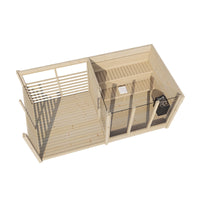 Multiroom Log Sauna Anita with Terrace — side view