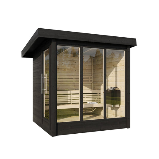 Multiroom Log Sauna Anita — angle view