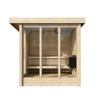 Multiroom Log Sauna Anita — front view