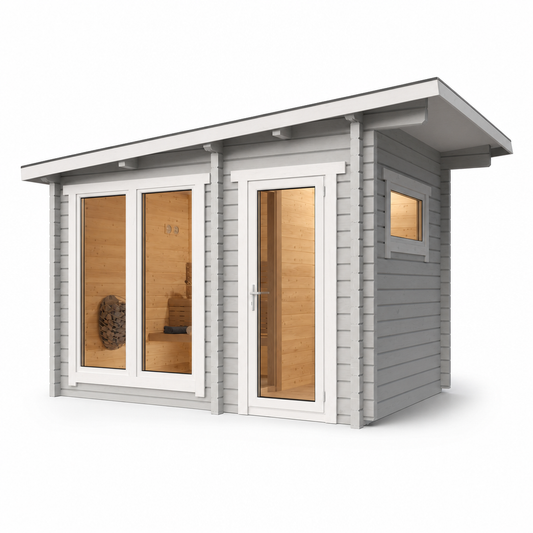 Multiroom Log Sauna Higi XL — angle view
