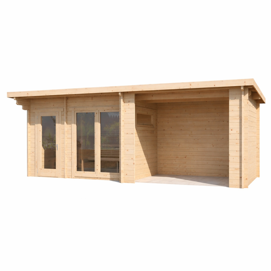 Spa Log Sauna Home Spa — angle view