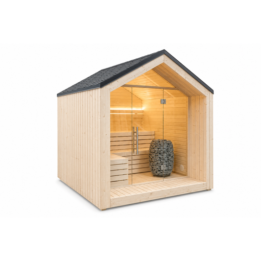 Modular Garden Sauna Lumi — angle view