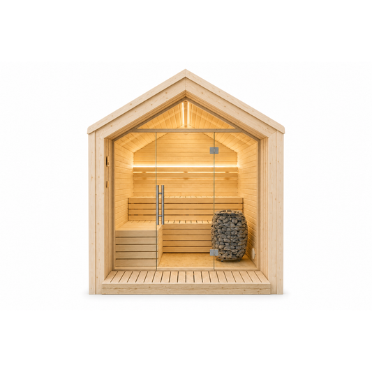 Modular Garden Sauna Lumi — front view