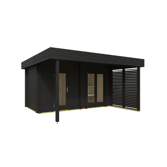 Multiroom Log Sauna Magnus — angle view