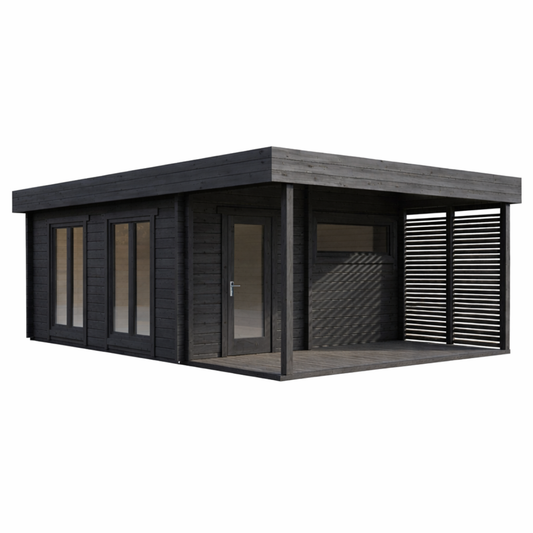 Multiroom Log Sauna Magnus XL — angle view