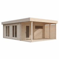 Multiroom Log Sauna Magnus XL — angle view