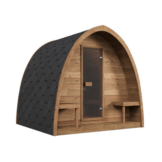 Outdoor Sauna Pod 220 — angle view