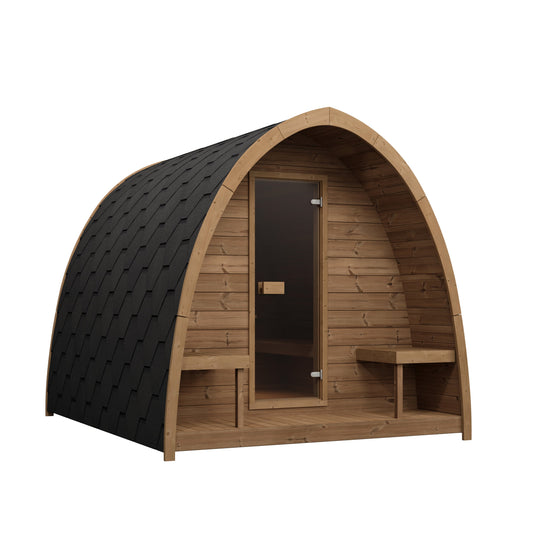 Outdoor Sauna Pod 300 — angle view