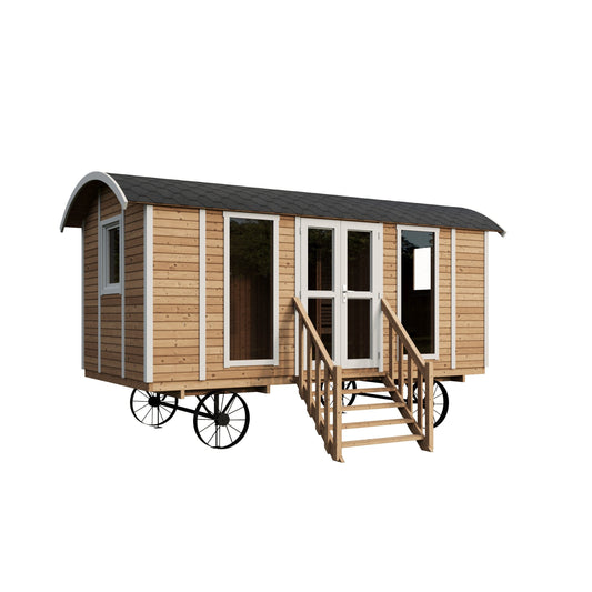 Mobile Sauna Wagon — angle view