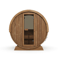Terrace Barrel Sauna — front view