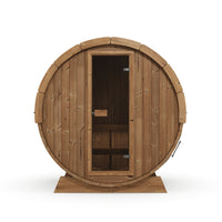 Terrace Barrel Sauna — front view 2