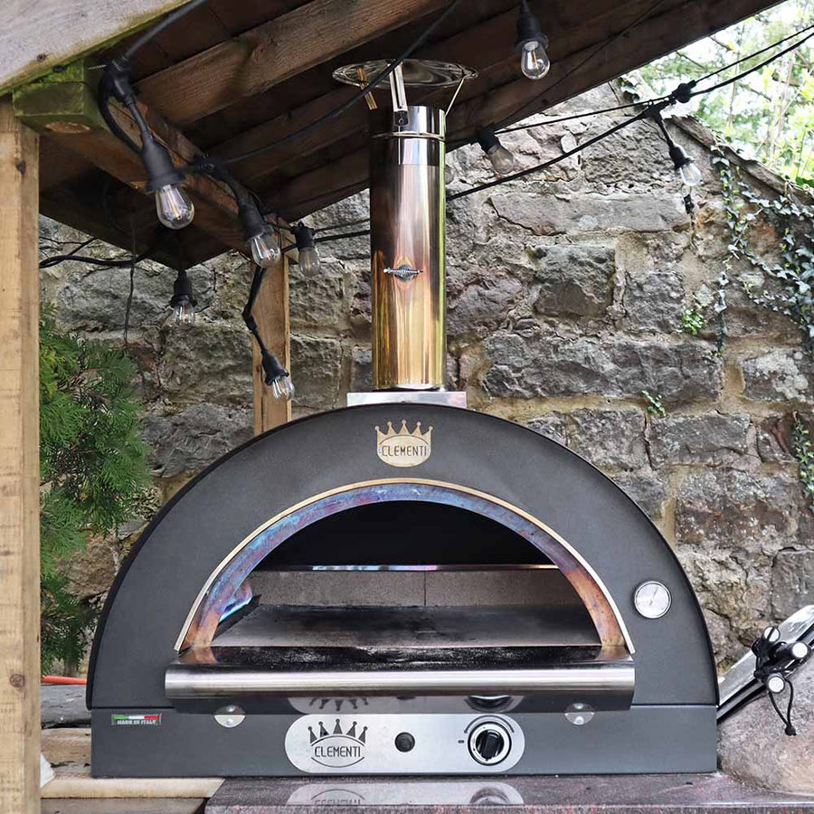 clementi original pulcinella wood gas fired pizza oven product exterior view — view 3