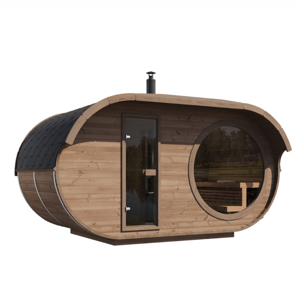 Outdoor Sauna | GFX Agnes 240 Pro | Changing Room Included | 6 Person Capacity | Garden Wellness Sauna