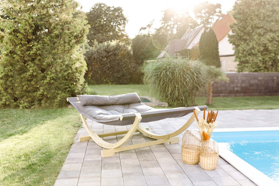 lounge bed anthracite product exterior view — view 3