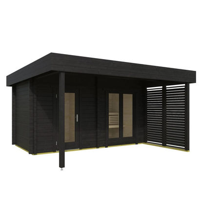 Howe 200 Pro 2-4 Person Outdoor Sauna with Terrace & Changing Room