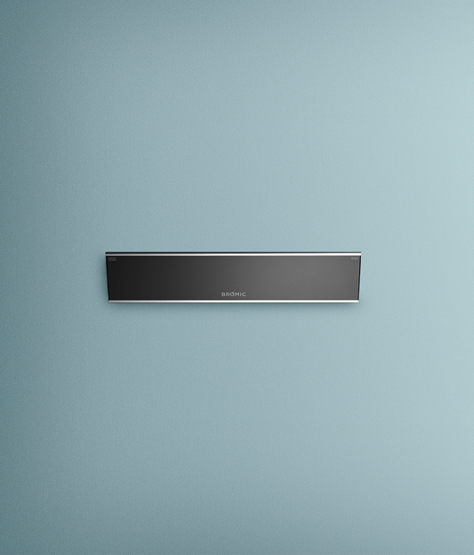 Bromic Platinum Smart-Heat Electric in black, product view | Roma Verandas