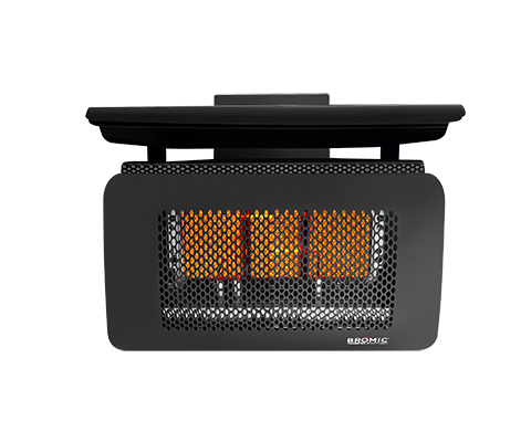 Bromic Tungsten Smart-Heat Gas 300 Series, switched on | Roma Verandas