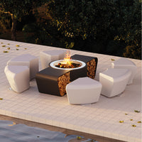 glammfire circus fire pit seating lifestyle exterior view