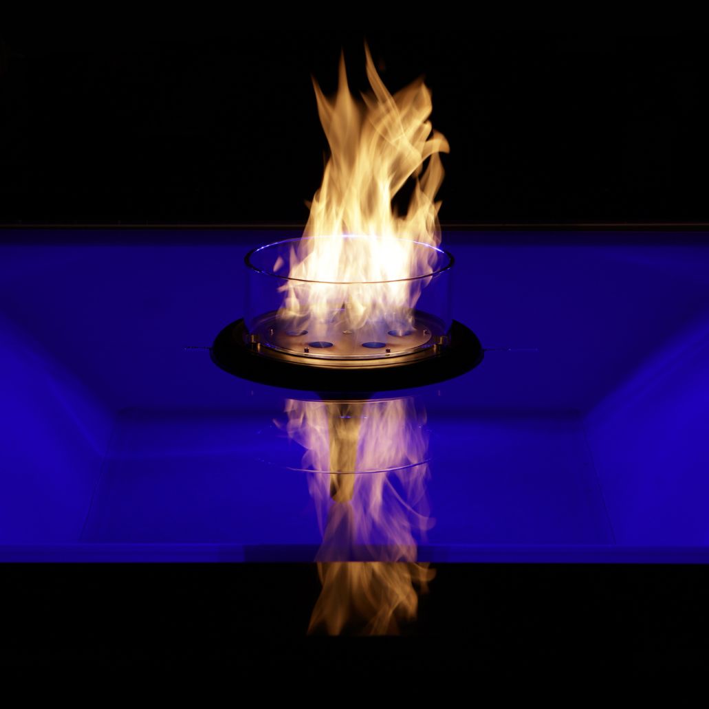 glammfire flut floating burner product exterior view — view 3