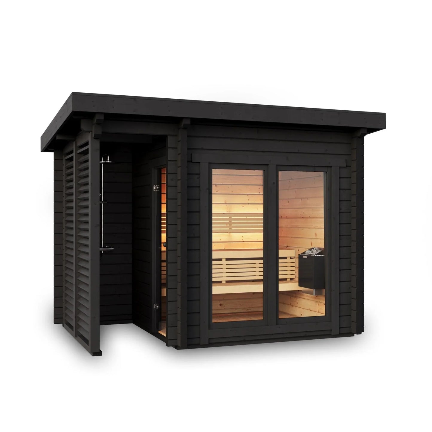 Fraser 190 Spa 2-4 Person Outdoor Sauna with Shower Terrace