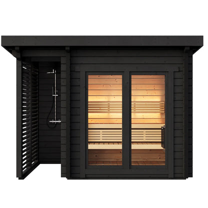 Fraser 190 Spa 2-4 Person Outdoor Sauna with Shower Terrace