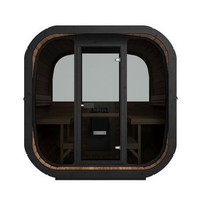 beacon 200 classic 6 person outdoor cube sauna product exterior view — view 9